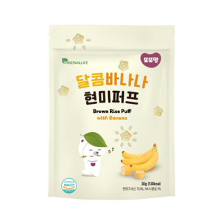 Renewallife DdoDdoMam Brown Rice Puff with Banana 30g/pc ( 20pcs/ctn)