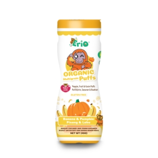 Erio Organic Multigrain Puffs - Banana & Pumpkin 45g/pc ( 6pcs/ctn)